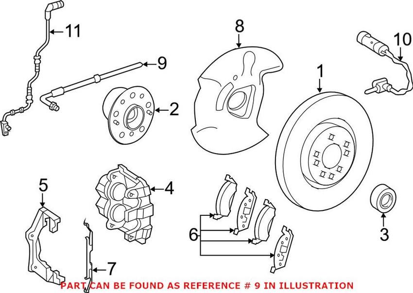 Mercedes Brake Hose - Front 251420054864